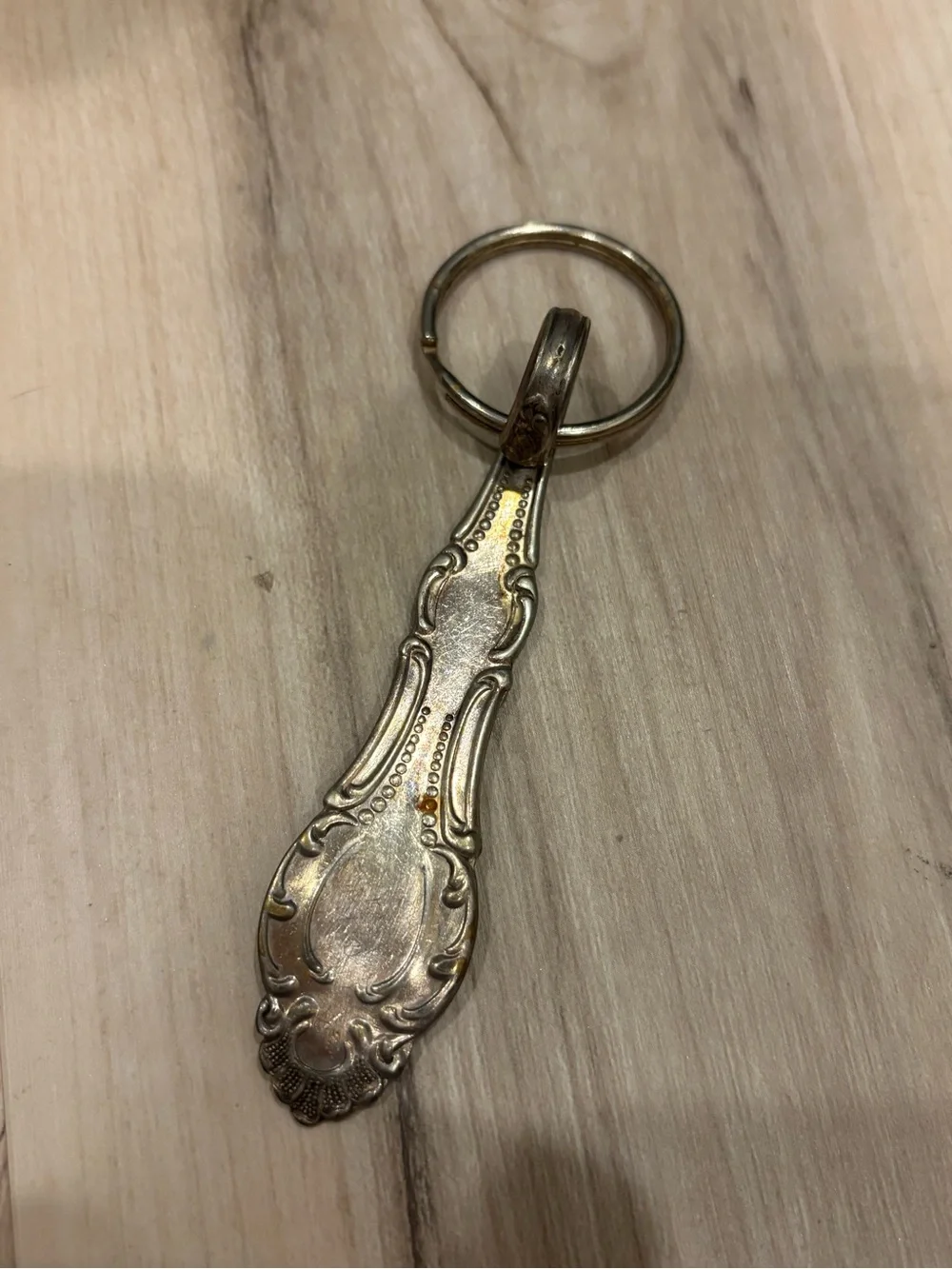 Vintage-Style Silver Spoon Handle Keychain